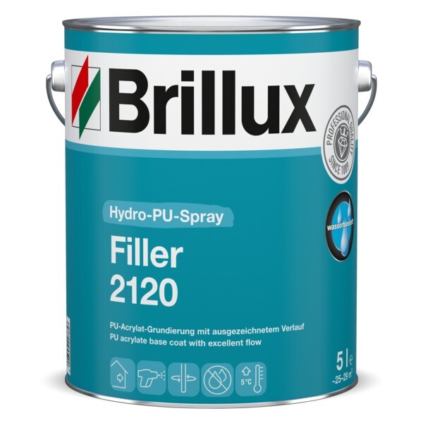 Brillux Hydro-PU-Spray Filler 2120 matt 5 LTR 0095 weiß