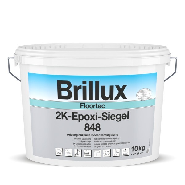 Brillux Floortec 2K-Epoxi-Siegel 848 RAL 7030 steingrau, 3 kg Eimer Härter nicht enthalten, bitte sep. bestellen!