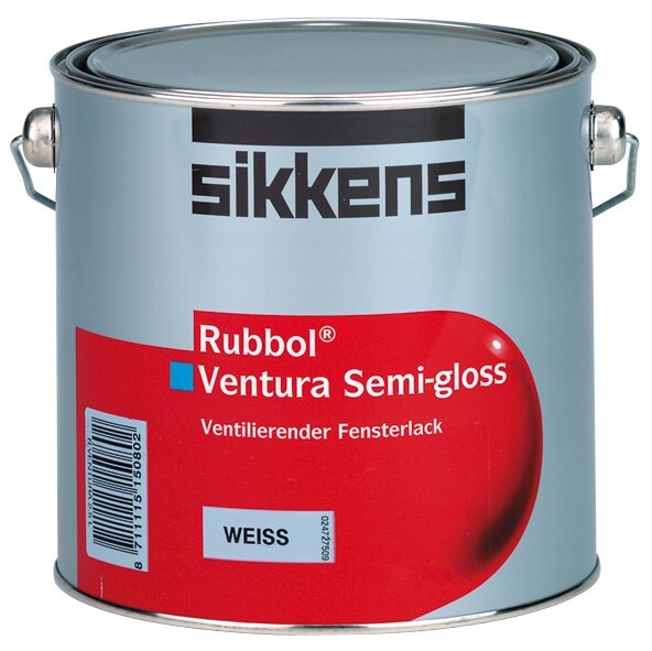 Sikkens Rubbol Ventura Semi-gloss plus seidenglänzender Alkydharzlack 2,5 Ltr. | weiß
