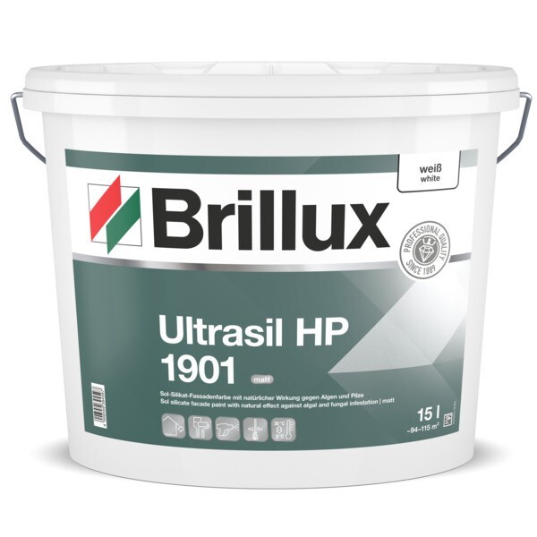 Brillux Ultrasil HP 1901 Silikat Fassadenfarbe matt weiß | 10 Ltr.