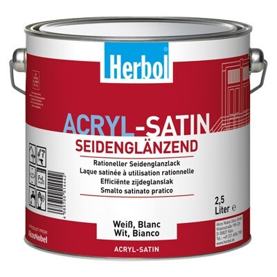 Herbol Acryl Satin Seidenglanzlack seidenglänzend weiß 10 ltr.