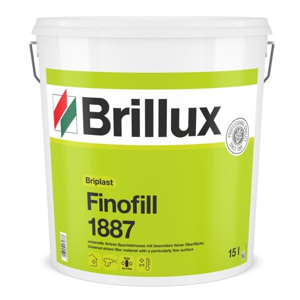 Brillux Briplast Finofill 1887 Airless-Feinspachtel 4 mm 15 Ltr. Eimer 