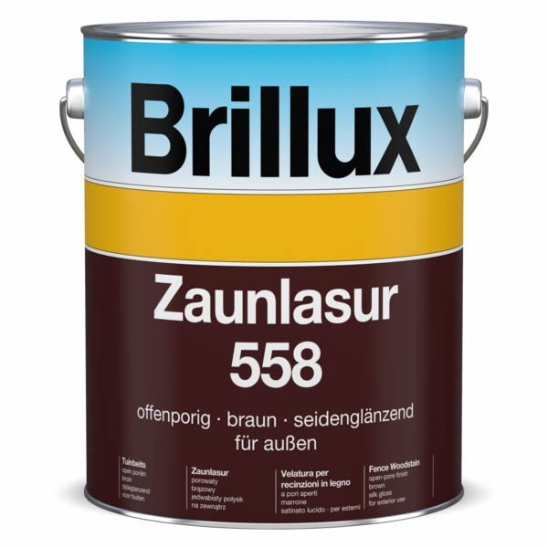 Brillux Zaunlasur 558 braun seidenglänzend 5 LTR