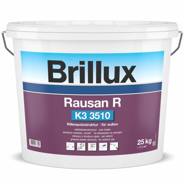 Brillux Rausan R K3 3510 Rillenputz für außen 25 KG 0095 weiß