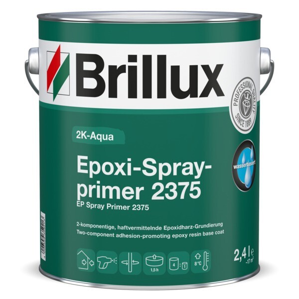 Brillux 2K-Aqua Epoxi-Sprayprimer 2375 zum Anmischen 2,4 LTR (Härter nicht enthalten) weiß