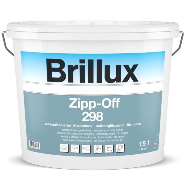 Brillux Zipp-Off 298 weiß Speziallack 15 Ltr. Eimer